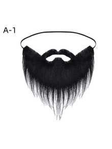Street-Style Polyester Fake Beard Suit For Costume Parties And Halloween - Santa Long Beard And Party Beard Variety Suit