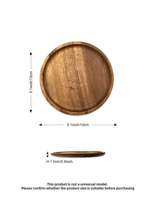 1/2 Pieces Of Round Wooden Stand, Snack Tray, Wooden Tray, Creative Stand, Decorative Display Tray, Retro Style Table Decoration Tray, Suitable For Desserts, Fruits, Snacks, Cakes, Bread, Steaks, Afternoon Tea, Christmas, Halloween, Mother's Day, Thanksgiving, Weddings, Birthdays, Parties, Gatherings, Suitable For Home, Outdoors, Kitchen, Living Room, Bathroom, Hotel, Food. Cuisine Maison Ustensiles De Cuisine