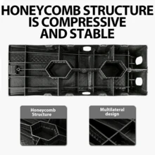 2pcs 5 Ton Rubber Car Ramp 2.5+2.5 Ton Heavy Duty Jack Lift Lifting Rift Plastic Ramps - Black - View 6