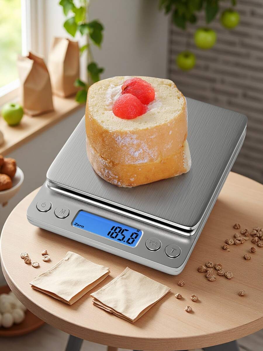 Tatukiko Small Digital Kitchen Scale, Stainless Steel Mini Jewelry Scale, Gram Scale, Gold Weigh Scale