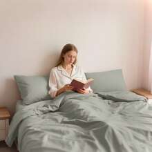 Microfiber Bedding Set (2/3 Pieces) – Soft, Hypoallergenic, Breathable, Durable And Easy To Care For, With 1 Or 2 Pillowcases, Available In Various Sizes, Suitable For Different Bed Sizes And Ensures Maximum Sleeping Comfort. - 淺灰色 - 查看 6