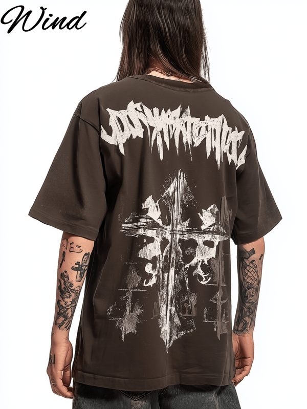 Men's Summer Abstract Abyss 3D Print Crew Neck Short Sleeve T-Shirt, Casual Sports Comfortable Loose Fit, Suitable For Sports, Leisure, Home Gathering