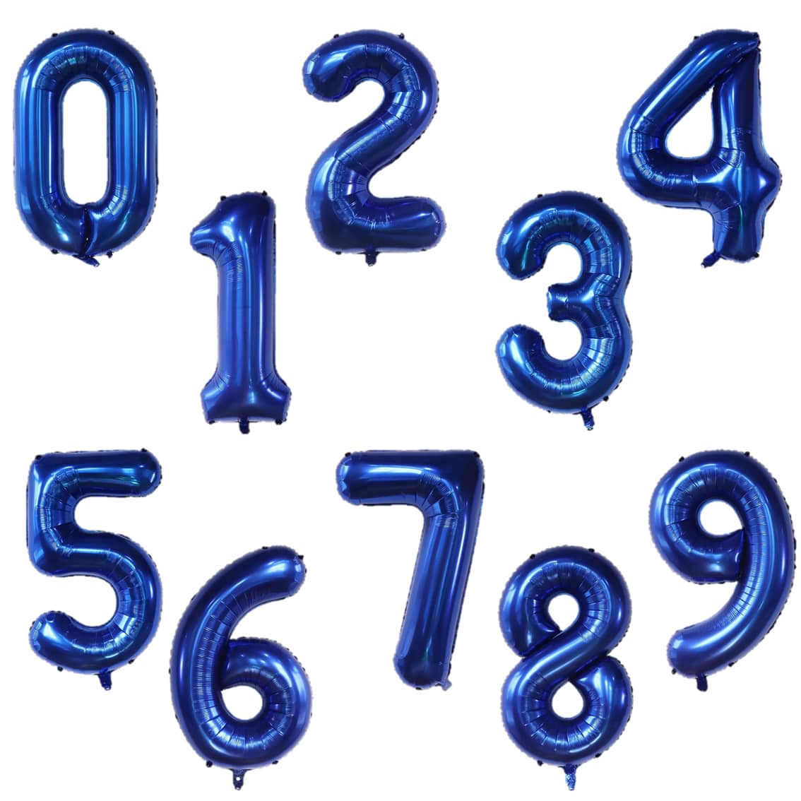 Globo Metálico de Número Grande 32 pulgadas 82 cm navidad Christmas globos decoración hogar navideño números grandes fiestas navideñas ideas cumpleaños Navidad ambientación para Christmas celebración evento decorativo globo fiesta navideña grandes números - Azul - Ver 1