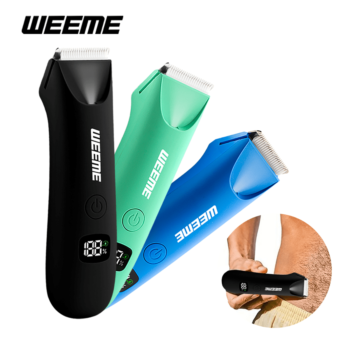 WEEME Eliminador de vello eléctrico recargable por USB portátil para hombres y mujeres - Rápido y conveniente, adecuado para zonas íntimas, cejas, etc. - Regalo perfecto