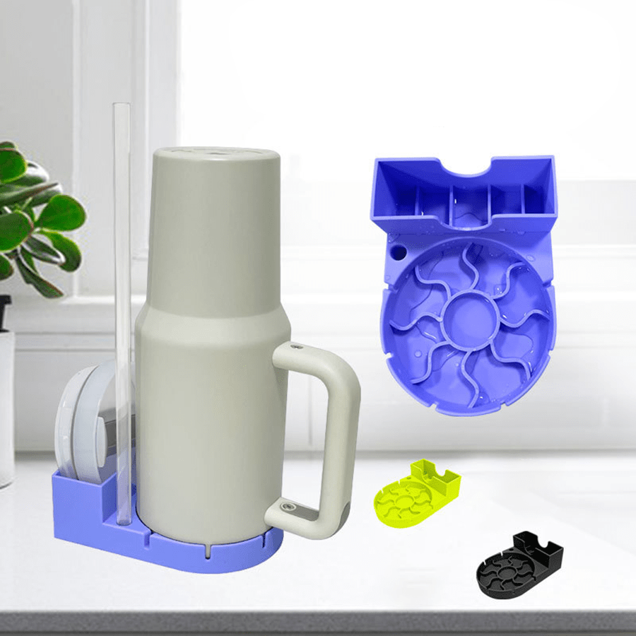 1 pieza Soporte de secado y almacenamiento de tazas, estante escurridor de vasos de material de silicona para botellas de agua y copas de vino