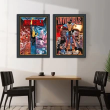 1 pièce Affiches d'art mural sans cadre, Pop Art Deco Invincible Comic War Canvas Poster, Impression d'art mural sans cadre pour la maison, le bureau, le salon, la salle de classe - Œuvre d'art d'intérieur, décoration saisonnière, idée de cadeau facultative