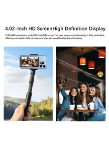 Écran magnétique pour selfies et vlogs, enregistrement sans fil 1080p, caméra arrière pour selfies, vlogs, diffusion en direct sur TikT0k, compatible avec iPh0ne, Android, téléphones portables, pour selfies, activités de plein air, interviews, diffusion en direct, photographie et vidéo, enregistrement vidéo, réunion Zoom, selfies, activités de plein air, interviews, diffusion en direct, vlogging