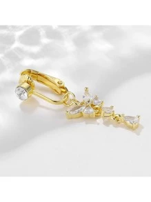 1Pc Fake Belly Ring Butterfly Not Real Piercing Clip On The Navel For Woman Gift