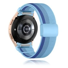 1 paquete Banda elástica de nailon con estampado de flores y hebilla magnética compatible con Galaxy Watch 7 6 5 4 FE de 40 mm y 44 mm / Galaxy Watch 5 Pro / Galaxy Watch 6 4 Classic de 47 mm, 43 mm, 42 mm y 46 mm, banda de nailon con estampado degradado de liberación rápida, regalo para amigos y familia