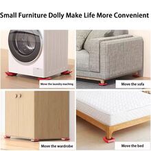 Juego de 5 Herramientas Elevadoras de Muebles,Base para Mover Muebles Pesados,Mueve Muebles con 4 Ruedaspara Sofás, Gabinete, Refrigeradores,Ruedas para Muebles Pesados de Hasta 150 kg (330 LB) - Rojo - Ver 7