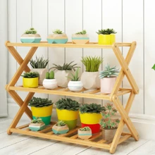 Nordic Style Bamboo Shoe Rack & Plant Stand, 2/3/4-Tier X-Shaped Frame Design,Ideal For Balcony/Living Room/Dorm/Entryway | Moisture-Resistant Home Storage Shelf | Space-Saving Corner Shelf,Space-Saving Multi-Functional