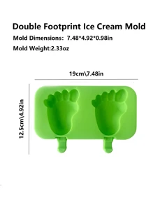 Cat Paw Shaped Ice Lolly Mould With Cover, DIY Ice Cream Maker, Pet Footprint Style Silicone Ice Cube Tray, Creative Freezer Box, Stackable Storage (Cold-Resistant & Easy Release)