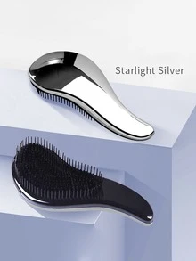 Este peine de gran tamaño está hecho con una exquisita artesanía de enchapado y tiene una función de masaje del cuero cabelludo. Adecuado tanto para el cabello seco como húmedo, ayuda a desenredar el cabello y evitar nudos. Fácil de llevar, adecuado para todas las estaciones. Accesorios de belleza para el cabello para el hogar - Rosa - Ver 12