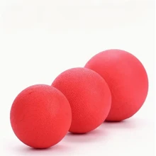 1pc 1.77/2.36/2.76 Inch Indestructible Solid Red Rubber Bouncy Ball Dog Chew Toy, Durable Fetch Training Ball For Large Dogs