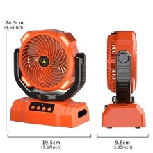 BDQ Camping Fan Battery Operated Powered Fan With LED Lantern Light 10000mAh Rechargeable Portable Fan, Oscillating Fan With 360° Rotation Hanging Hook For Tents, Cordless USB Desk Fan