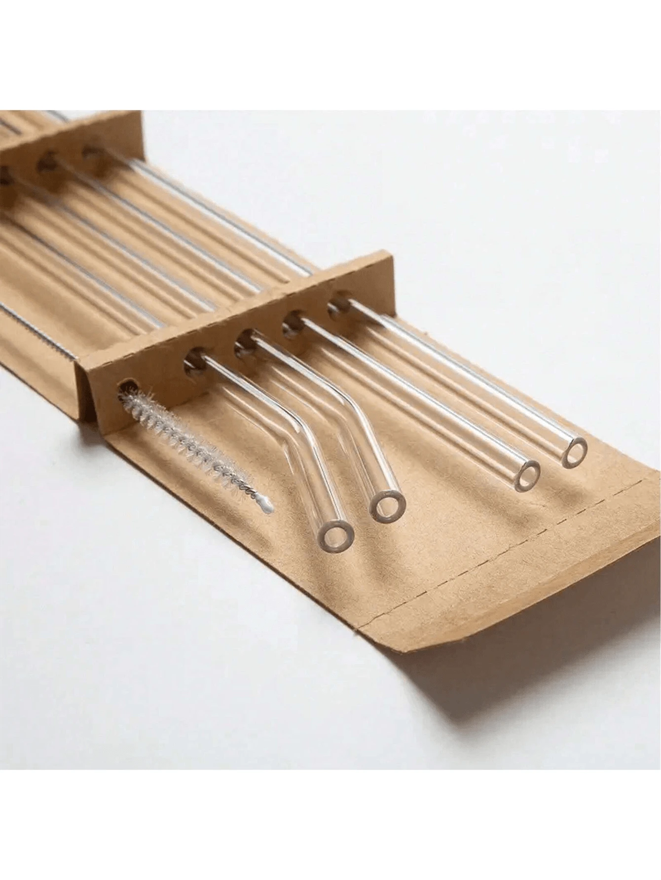 1 JUEGO Surtido de Pajitas de Vidrio Transparente, Pajitas de Vidrio Transparente Recalentables, Pajitas de Colores Creativas para Batidos, Cócteles y Bebidas - Resistentes al Calor y Saludables - Cepillo de Limpieza Incluido (Varias Combinaciones), Útiles Escolares