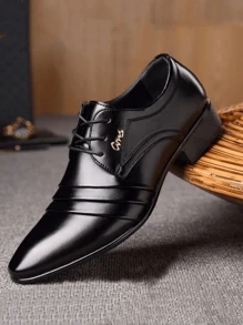 Scarpe casual da uomo in taglie comode, scarpe eleganti da uomo per ufficio e lavoro, scarpe da uomo alla moda con lacci, adatte per uso quotidiano, ufficio e tempo libero
