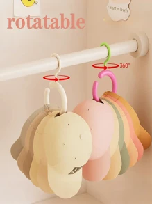 1pc Scarf Holder Home Bedroom Multifunctional Rotatable Hooks Clothing Store Dopamine Round Silk Scarf Tie Display Stand