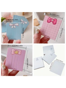 50/100 Cute Bow Element Hair Clip Display Cards - Handmade, Designed With Love, Suitable For Bracelets, Necklaces And Accessories, Jewelry Display Cards Perfect For Handicrafts, Small Business Packaging, And Jewelry Storage - Multicolor - View 2