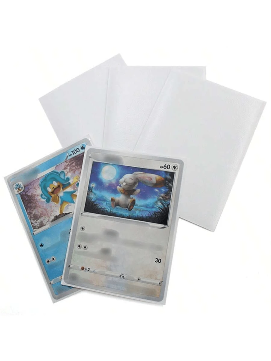 600 张哑光白色卡套，完美适合标准卡片，用于交易卡、体育卡、棒球卡、TCG、迷你照片 - 耐用而优雅的洗牌
