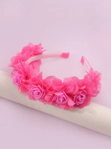 1 Peça Tiara 3D de Flor Fucsia Elegante e da Moda