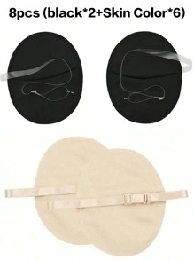 Almohadillas ultrarresistentes antitraspirantes para axilas para hombres y mujeres - 10/8/6/4/2/1 pieza de protectores de axilas invisibles, con adhesivo extra y transpirables para hiyab/tobe - Protección contra el sudor durante 24 horas en calor, gimnasio, viaje (lavable)
