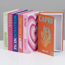 1 Buah Kotak Penyimpanan Terbuka Berbentuk Buku, Aksesori Dekorasi Meja Buku Tiruan Mewah, Kotak Penyimpanan Buku Tiruan Desainer Modern, Buku Tiruan Mewah Modern Dekoratif untuk Dekorasi Rak Buku Rumah, Dekorasi Rak Buku, Dekorasi Ruangan, Dekorasi Ruang Tamu, Dekorasi Buku - MultiWarna - View 2