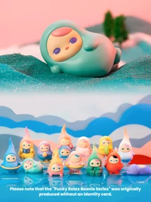 1pc Random Style Cute Cartoon Character Bean-Shaped PVC Figurine Blind Box/Bag, Collectible Gift For Figurine Collectors, Perfect For Room Decor