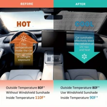 1 件羊驼风格遮阳板，带 4 个免费吸盘，可折叠遮阳板，汽车挡风玻璃遮阳板，阻挡紫外线，前挡风玻璃遮阳板，房车 SUV 遮阳板，汽车配件，保持凉爽