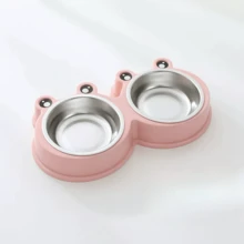 Stainless Steel Cartoon Double Bowls For Pets Dogs And Cats - Multicolor - View 5