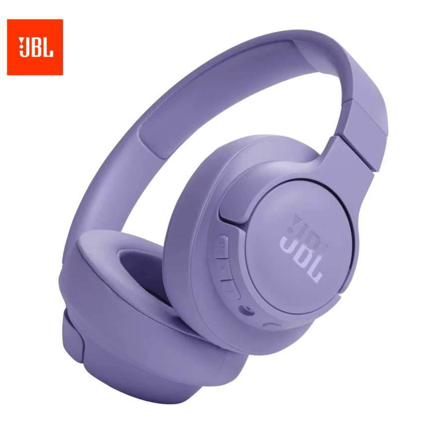 JBL TUNE 720BT 无线蓝牙耳机，强劲低音，76 小时电池续航，适合音乐、游戏、在线课程，紫色 - 紫色 - 查看 1