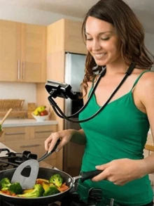 1pc Neck-Hanging Mobile Phone And Tablet Stand, Multi-Functional Slouchy Person Stand, Creative Bedside Slouchy Person Neck-Hanging Mobile Phone Stand, Universal Car Mobile Phone And Tablet Universal Multi-Functional Neck-Hanging Slouchy Person Support Stand, Leisure Desktop Mobile Phone Stand, Universal Car Stand Compatible With IPhone, Android Phone, Gift For Birthday, Family, Friends Phone Holder, Phone Accessories - Multicolor - View 2