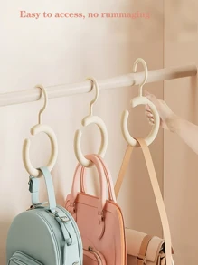 1pc Scarf Holder Home Bedroom Multifunctional Rotatable Hooks Clothing Store Dopamine Round Silk Scarf Tie Display Stand