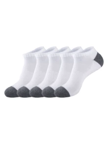 5/10/20/30 Pairs Men's Shock-Absorbing Ankle Socks, No Show Socks, Low-Cut Comfortable Casual Socks For Sports, Leisure, Commuting, Breathable Summer Wear - Multicolor - View 17