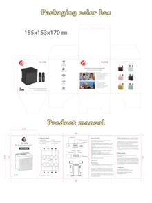 1个音箱+2个麦克风，配备4种LED滚动灯，适用于家庭电视、KTV、户外便携式卡拉OK无线蓝牙音箱，4英寸10W音箱、麦克风、音响一体机 - 彩色 - 查看 12