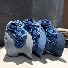 1pc Cowboy Rose Flower Navy Hat/Newsboy Hat, Retro Holiday Style, Eye-Catching And Versatile, A Must-Have For Going Out, Parties, Dates, Multiple Colors Available