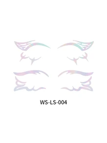 1 pièce Nouveau sticker de maquillage pour les yeux 3D holographique au laser, tatouage temporaire réaliste pour les yeux, look de maquillage décontracté, style européen et américain