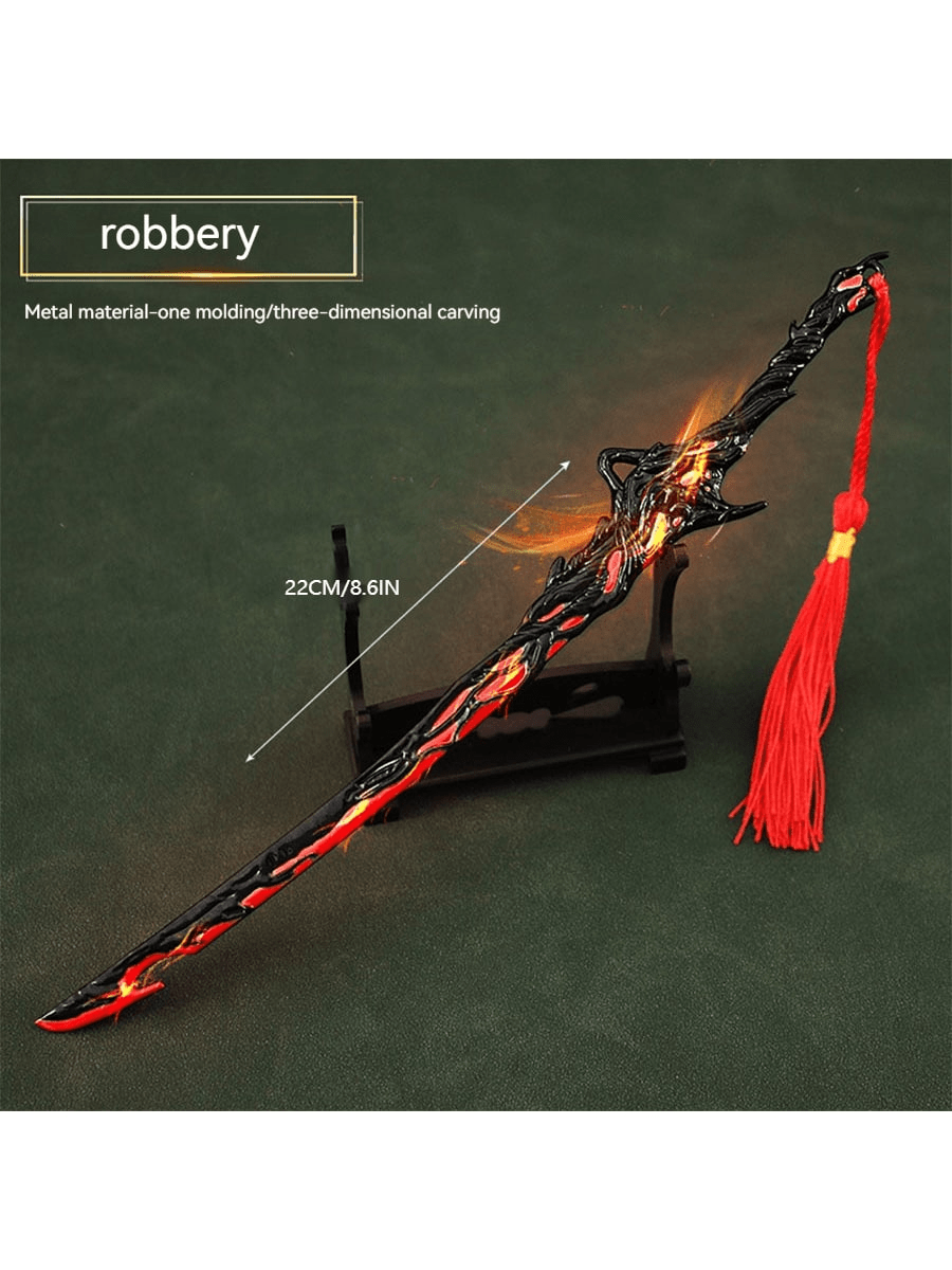 New Ganbarung Alloy Samurai Sword - Anime Merchandise - Full Metal Samurai Sword - Sword Toy - Samurai Sword Display - Weapon Model - Home Decoration - Birthday Gift - Christmas Gift - Halloween Gift