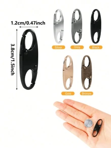 5/10pcs S-Shaped Clip Carabiners, Keychain, Metal Snap Buttons For Zipper Replacement, Suitable For Fishing, Camping, Outdoor Activities, Zipper Pulls, Connected Clasp, Anti-Theft School Supplies, Teacher Gifts