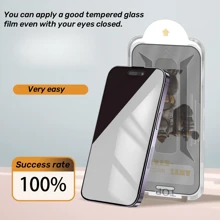 Compatible With IPhone 16 Pro Max/15 Plus/16e/14 Pro/13/12 Privacy Tempered Glass Screen Protector |-Free Application In Seconds | Electroplated Anti-Fingerprint Oil And Anti-Dirt | Full-Screen Coverage With High Definition And Scratch Resistance |360° Privacy Protection