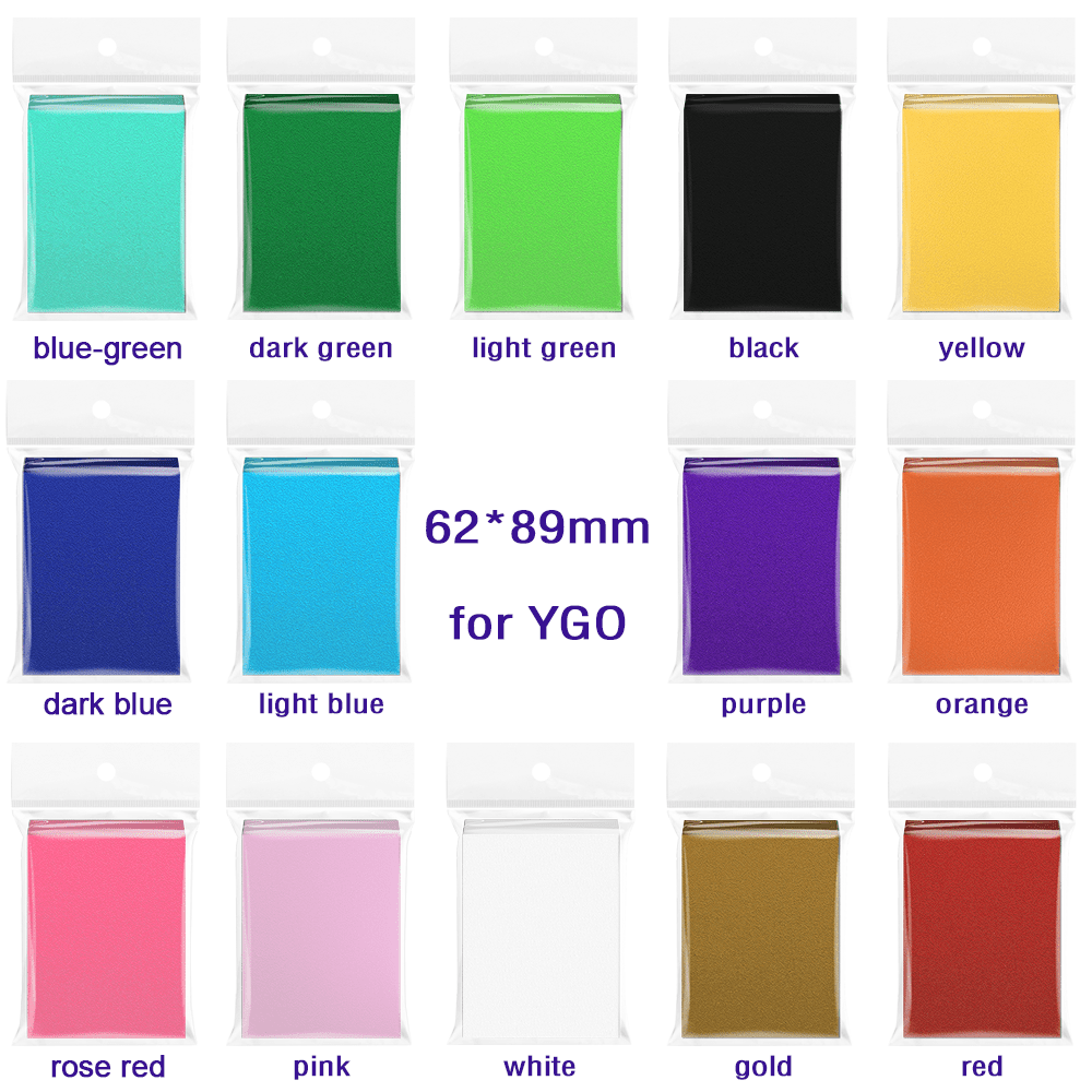 Vorinclex 100pcs/50pcs 62*89mm Frosted Card Sleeves Displayable Personalized Designs Protective Sleeves For YGO Card Game Cards Cover For Baseball Cards High Quality And Durable Materials Exclusive Design Halloween/Christmas/Birthday Gifts