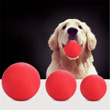 1pc 1.77/2.36/2.76 Inch Indestructible Solid Red Rubber Bouncy Ball Dog Chew Toy, Durable Fetch Training Ball For Large Dogs