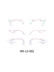 1 pièce Nouveau sticker de maquillage pour les yeux 3D holographique au laser, tatouage temporaire réaliste pour les yeux, look de maquillage décontracté, style européen et américain