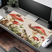 Mushrooms & Frog Vintage Whimsical Woodland Mouse Pad, Cottagecore Nature Inspired Office Decor, Boho Forestcore Desk Mat, Gift For Students School Supplies, Back To School - Multicolor - View 2