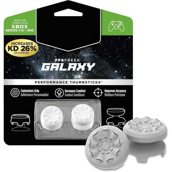 Applicable To P4/5, Gamepad Controller Accessories, FPS Freek Galaxy White | XB Console Steering Wheel | 1 High Rise, 1 Medium Rise | White
