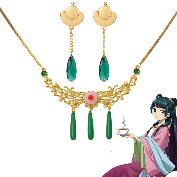 1pc Anime Pharmacy Girl's Whisper Occult Symbol Cat Necklace Pendant, Cosplay Accessory, Ancient Style 2D Peripheral Prop, Gift For Fans, Suitable For Daily Wear By Women