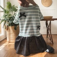 Pet Clothes Striped Simple Breathable Summer Dog Dress For Small Pets