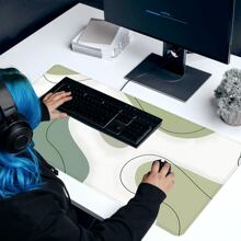 Abstract Floral Minimalist XXL Mouse Pad Gaming Accessories Office Gamer Keyboard Green Desk Mat Non-Slip Laptop Rubber Mousepad,School Supplies,Back To School Gaming Mouse Pad