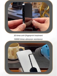 Compatible With IPhone 16 Pro Max/15 Plus/16e/14 Pro/13/12 Privacy Tempered Glass Screen Protector |-Free Application In Seconds | Electroplated Anti-Fingerprint Oil And Anti-Dirt | Full-Screen Coverage With High Definition And Scratch Resistance |360° Privacy Protection