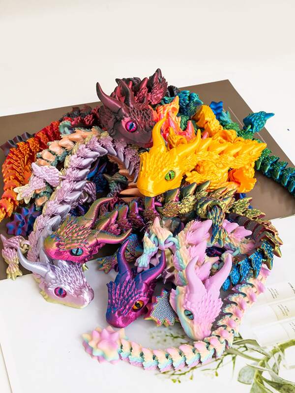 1 pieza Estatua encantadora de Triceratops impresa en 3D, material de plástico, sin batería requerida, color de ojos aleatorio, adecuada para decoración de automóvil, decoración del hogar y la oficina, sala de estar, entrada, exhibición de mesa, regalo para amigos y familia